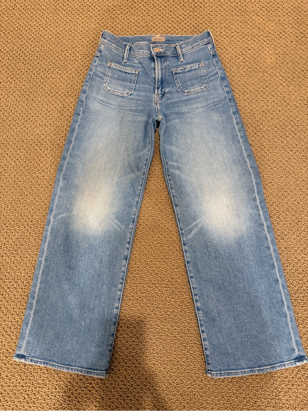 MOTHER The Maven Patch Pocket Ankle Wide Leg Jeans Size 25
